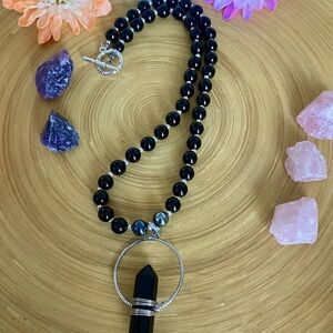 Black Onyx Pendant Necklace
